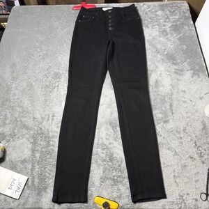 Reformation Women's Cory High & Skinny Button Fly Jeans Stretch Denim Jean Sz 25